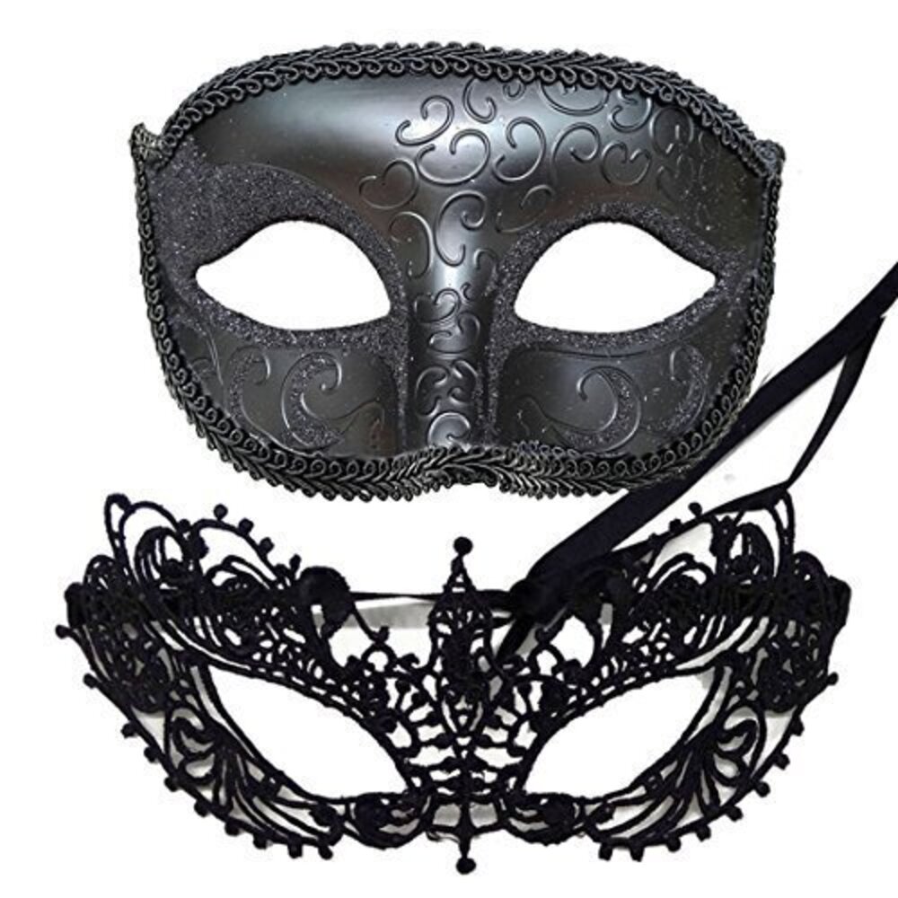 6615 Fashion Lace Couple Masquerade Masks Venetian Mask For Halloween/
